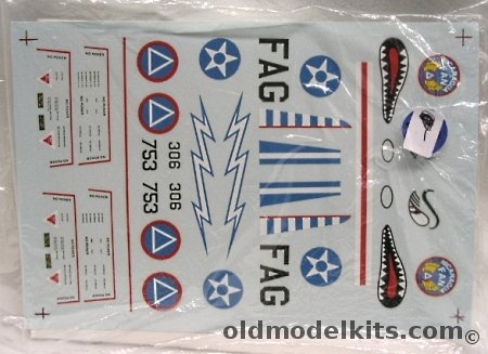 Unknown 1/48 Guatemala and Nicaraguan Air Force T-33s (F-80) 1/48 Decals, 48-180 plastic model kit